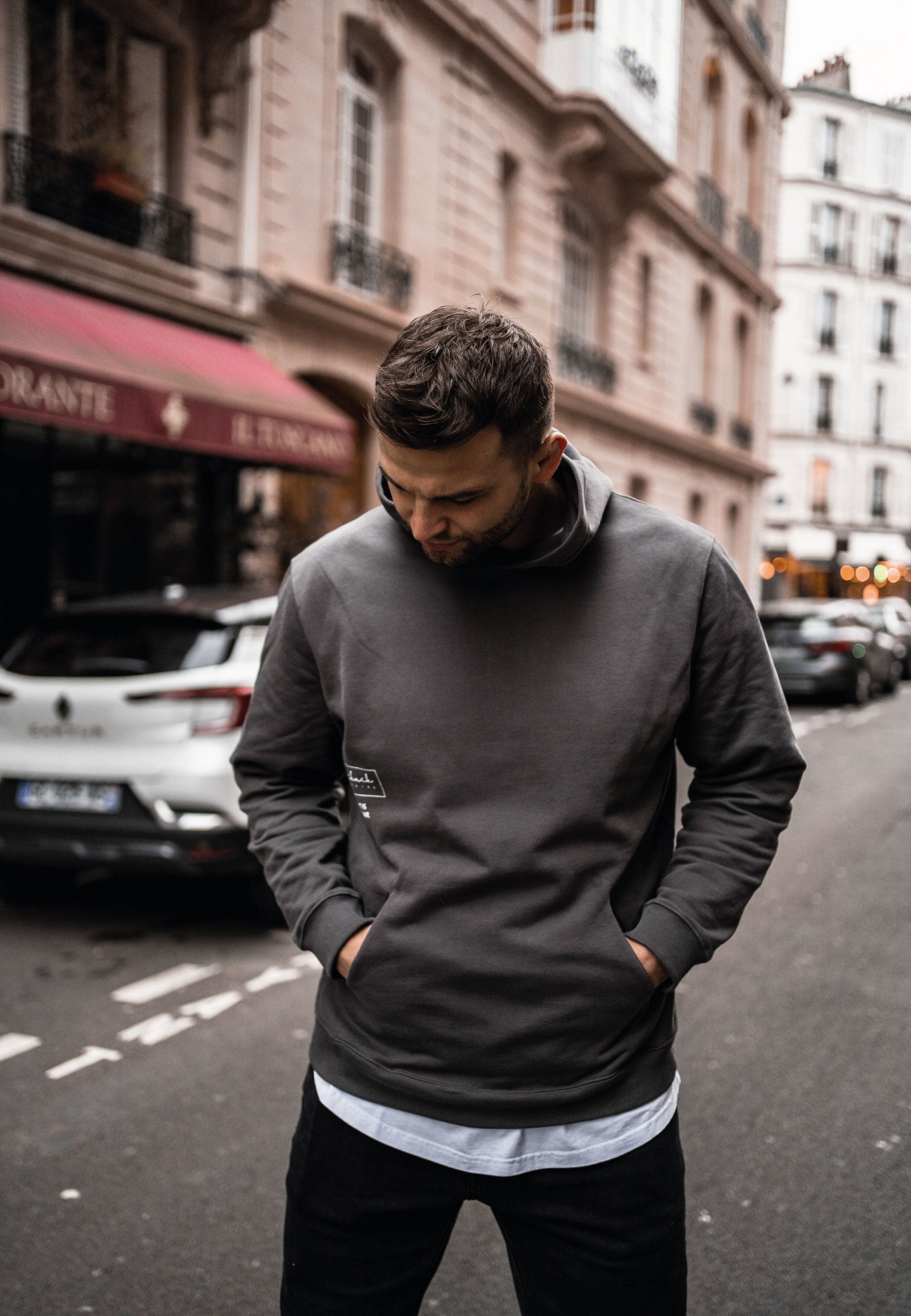 Black Bean Movement Print Hoodie - LEOPOLT & KUCKUCK