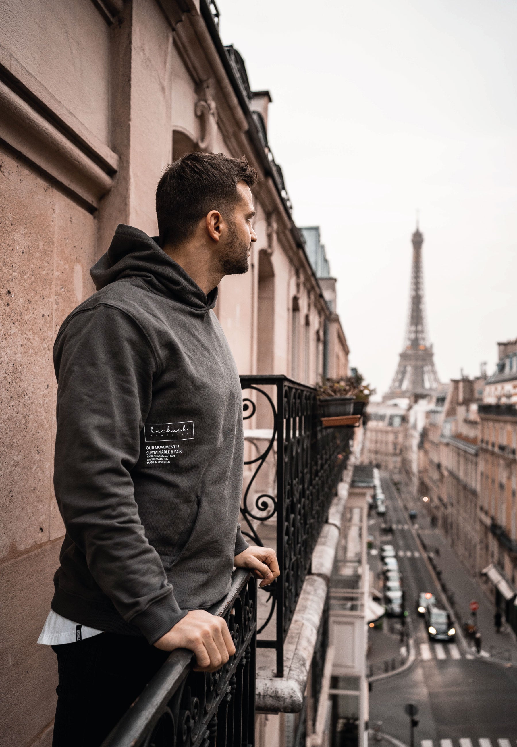 Black Bean Movement Print Hoodie - LEOPOLT & KUCKUCK