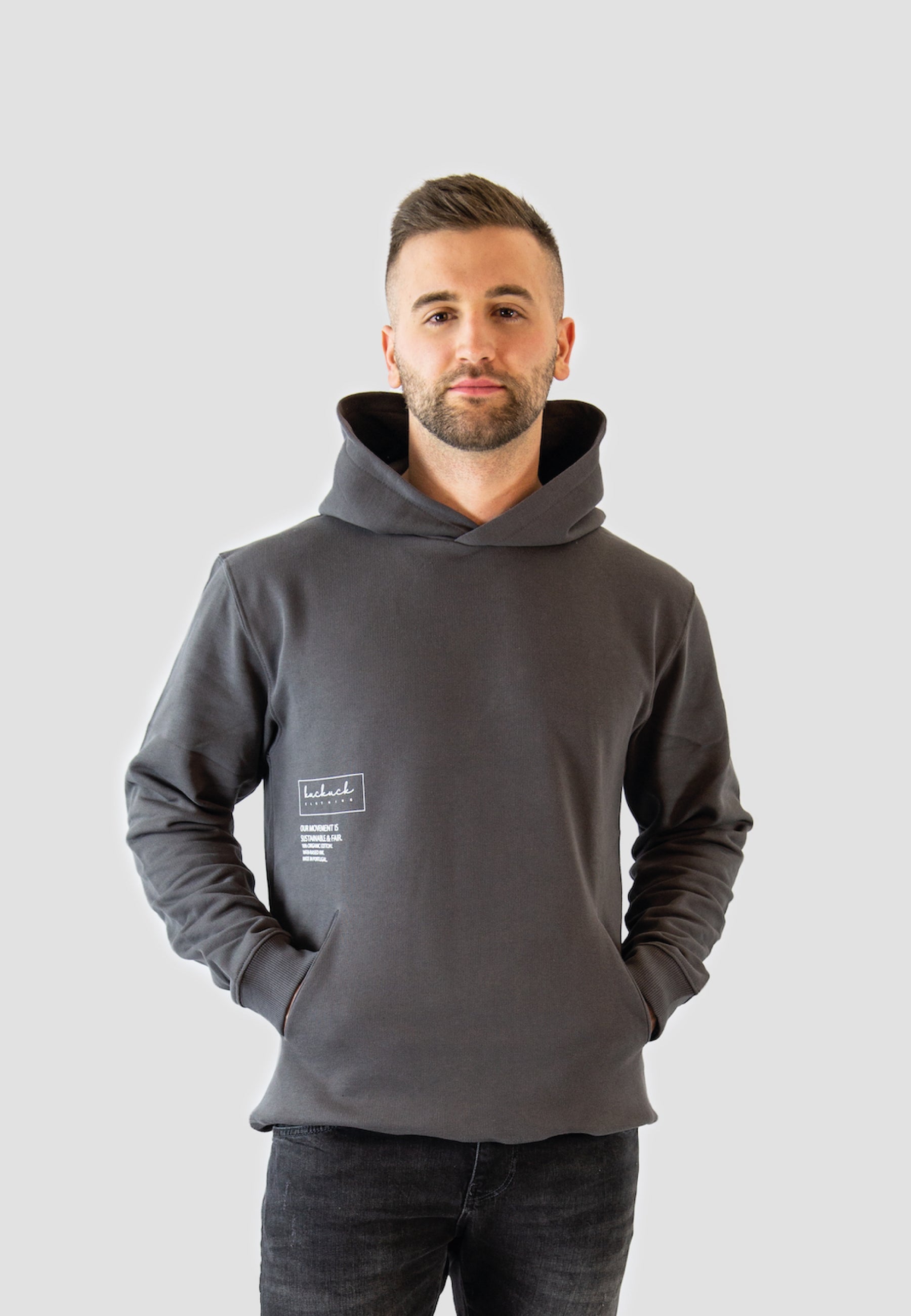 Hoodie Unisex - Black Bean Movement Print aus Bio-Baumwolle - LEOPOLT & KUCKUCK