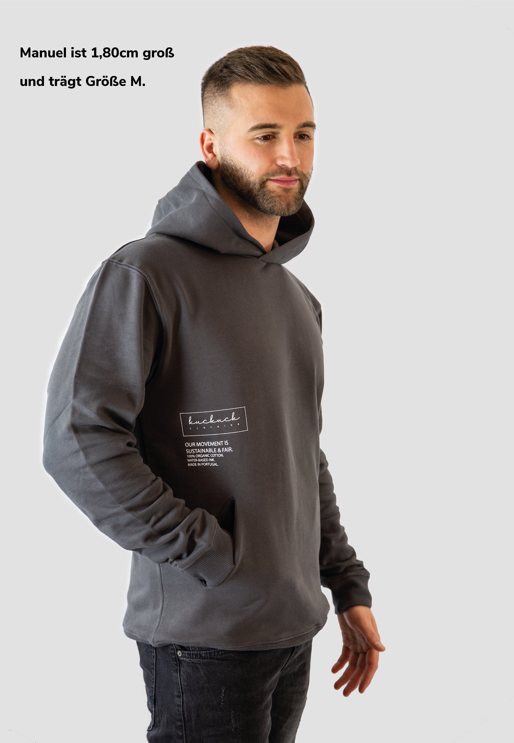 Hoodie Unisex - Black Bean Movement Print aus Bio-Baumwolle - LEOPOLT & KUCKUCK