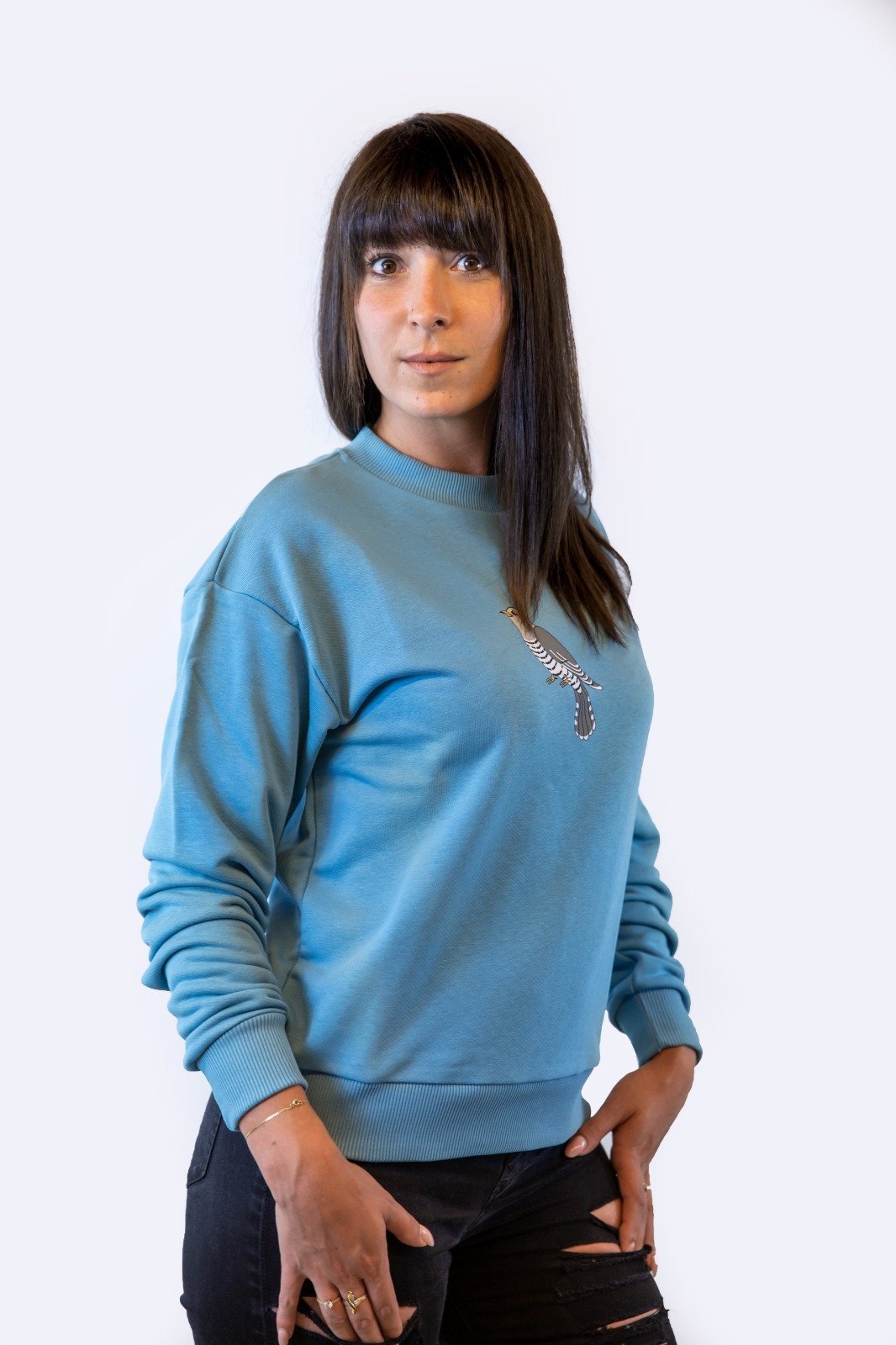 Print Sweater Woman Blue - LEOPOLT X KUCKUCK