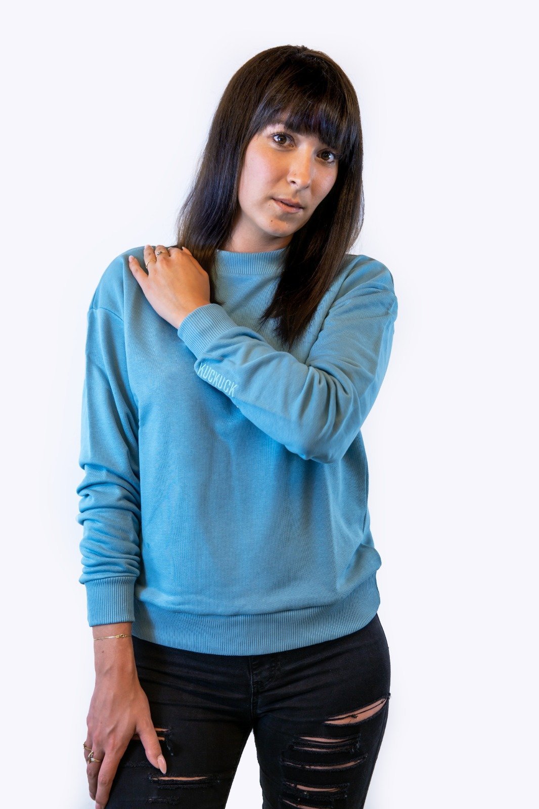 Print Sweater Woman Blue - LEOPOLT X KUCKUCK