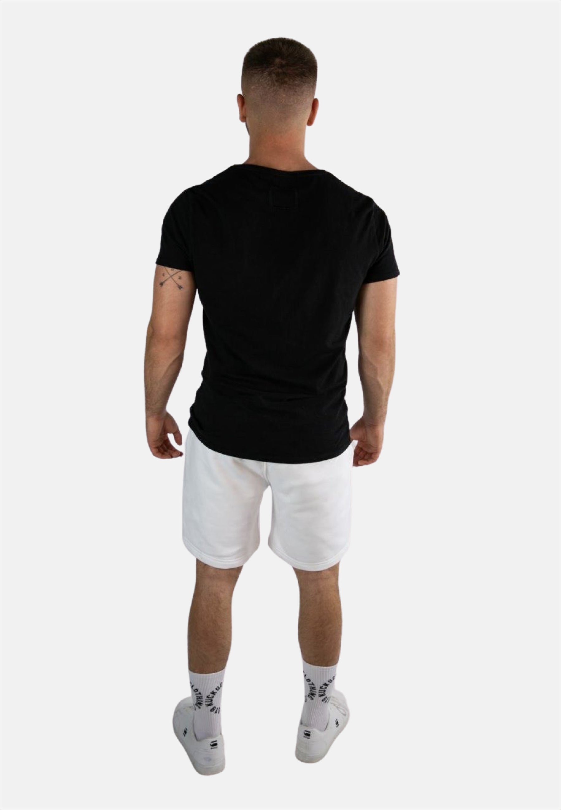 White Caramel Box Logo Shorts - Unisex - LEOPOLT x KUCKUCK