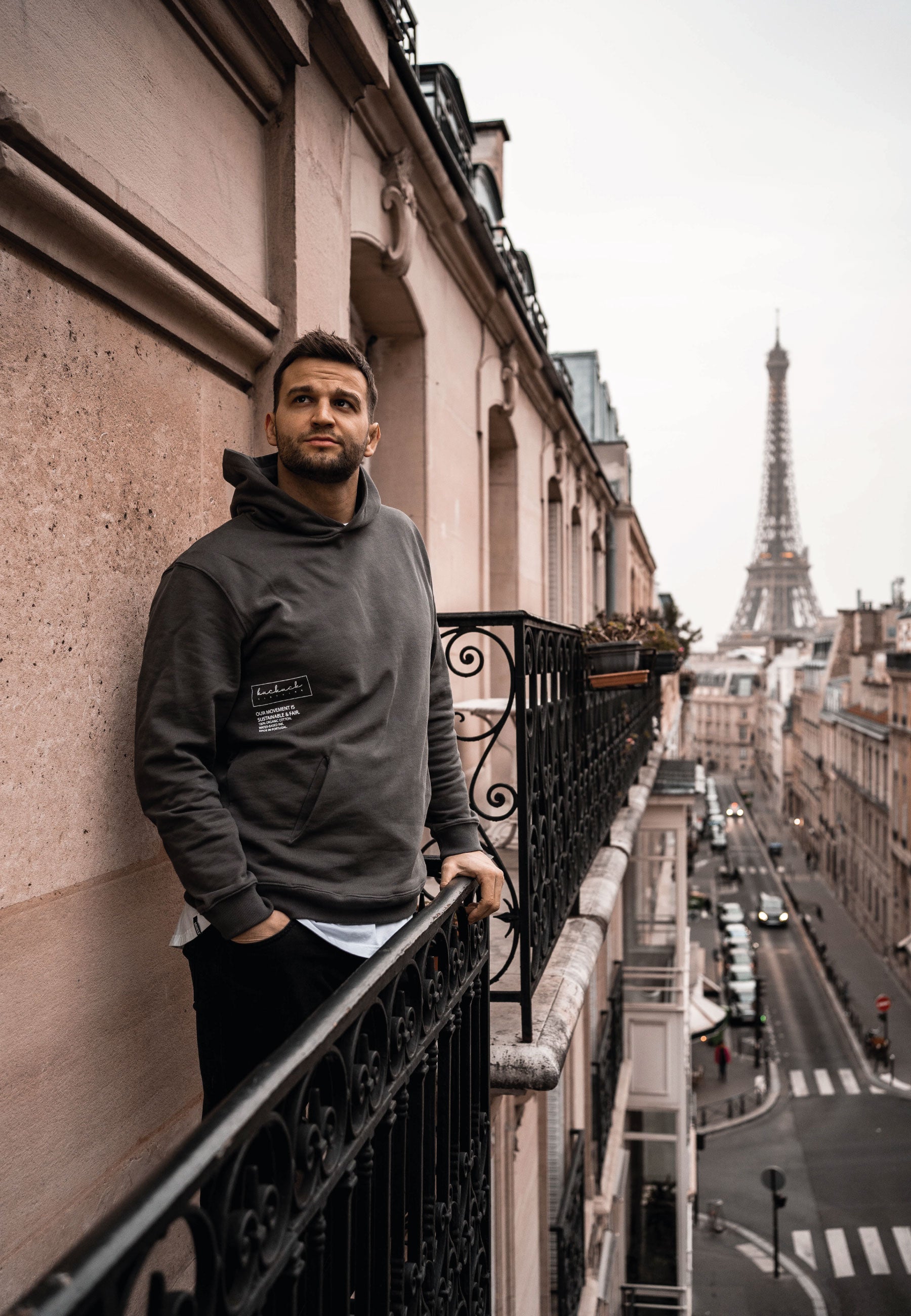 Black Bean Movement Print Hoodie - LEOPOLT & KUCKUCK