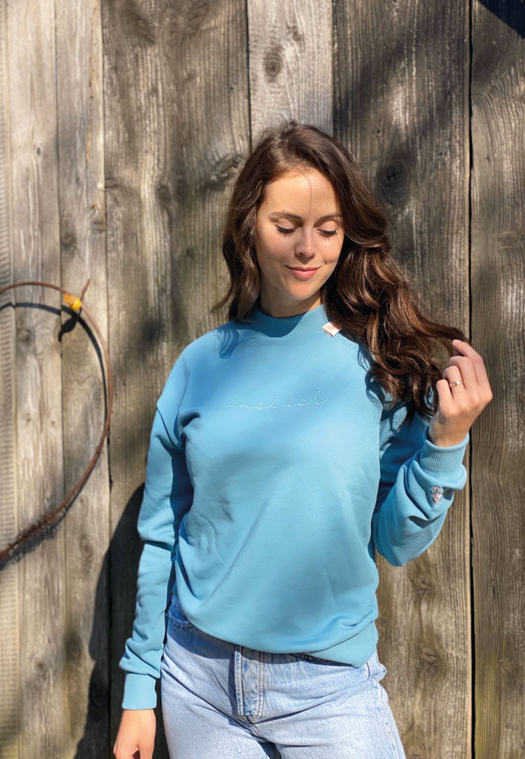 Monochrome Sweater Woman Blue - LEOPOLT & KUCKUCK