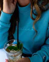 Monochrome Sweater Woman Blue - LEOPOLT X KUCKUCK
