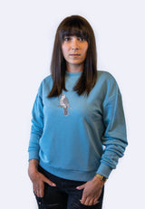 Print Sweater Woman Blue - LEOPOLT & KUCKUCK