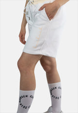White Caramel Box Logo Shorts - Unisex - LEOPOLT x KUCKUCK